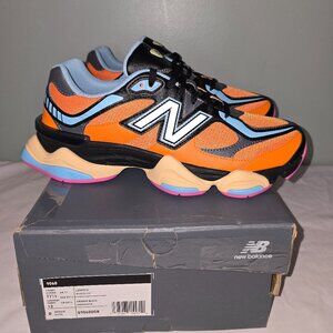 New Balance 9060 Sun Glow or Orange/Black, Size M11.5, W13, New in Box